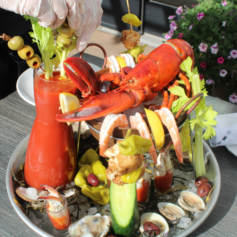 seafood brunch tower food photo taken by phoodie media